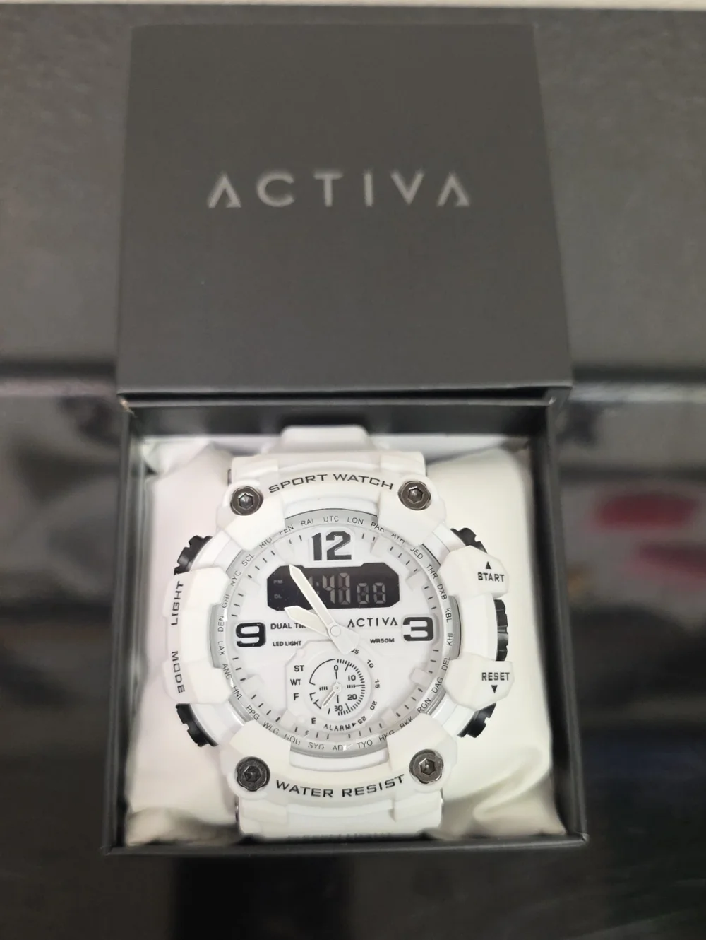 Activa x Invicta Vextron White 52mm Analog Digital Men’s Watch New